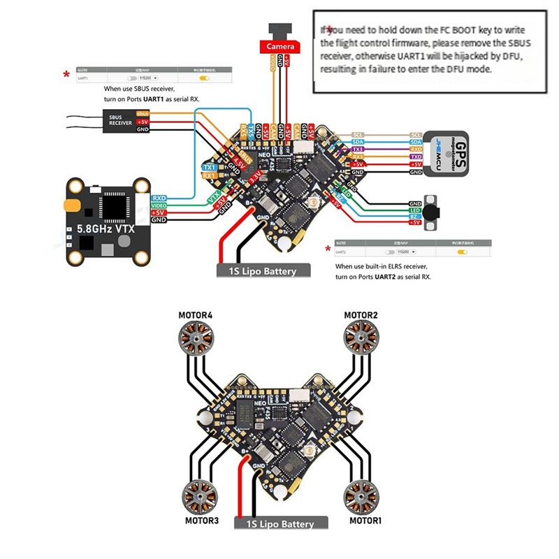 FBIL-F435 NEO 1S AIO Flight Co - огляд і ціна Fpv Drone Flight Controller