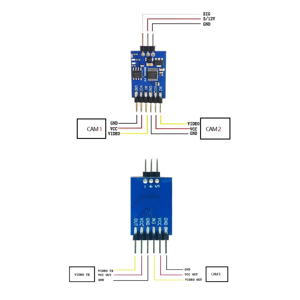 5.8G 3 Channel Video Switcher  - огляд і ціна Fpv Drone Receiver