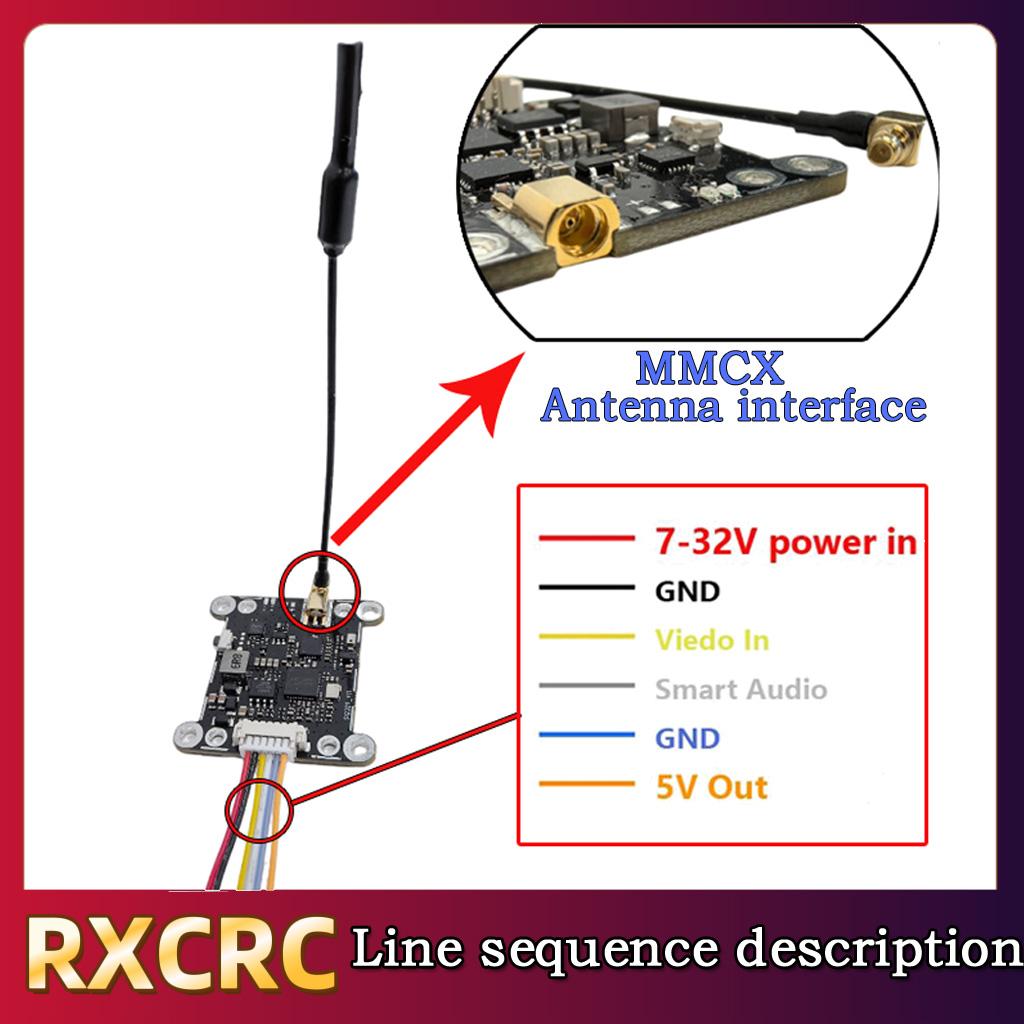 RXCRC 5.8G Module 48CH 1.6W VT - огляд і ціна Fpv Drone Receiver